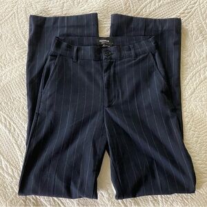 Navy Blue Pinstripe Pants